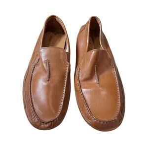 Clarks Collection Markman Plain Tan Leather Loafers Men's US 13 EU 47